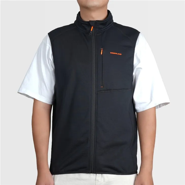 Outdoor -Weste mit Jacquard Fleece
